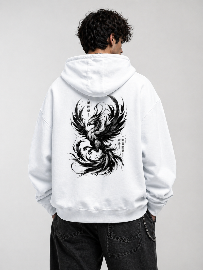 Black Pheonix Unisex Oversized Hoodie P4